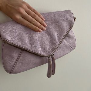 Lavender clutch bag